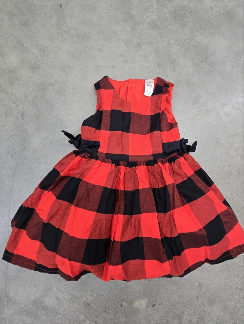 Carter's Red Plaid Holiday Baby Girl Dress 18 Months